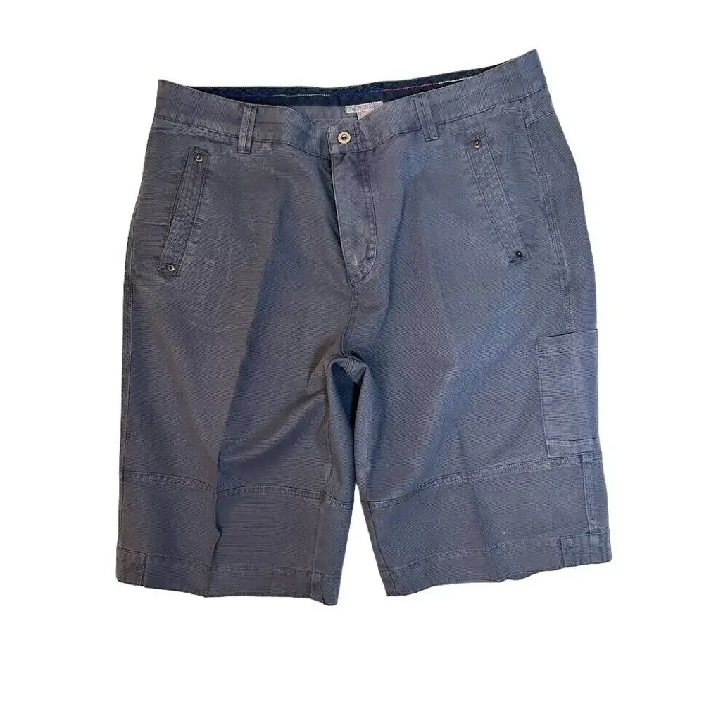 Carbon2Cobalt‎ Mens Cargo Shorts 38 Gray-Blue100% Cotton